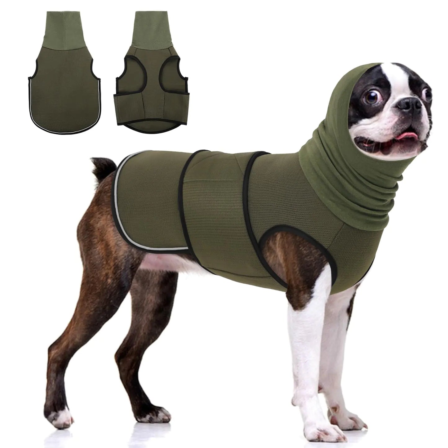 AE Pet Care Calming Anxiety Hoodie for dogs — ear wrap and body protection against fireworks and thunder