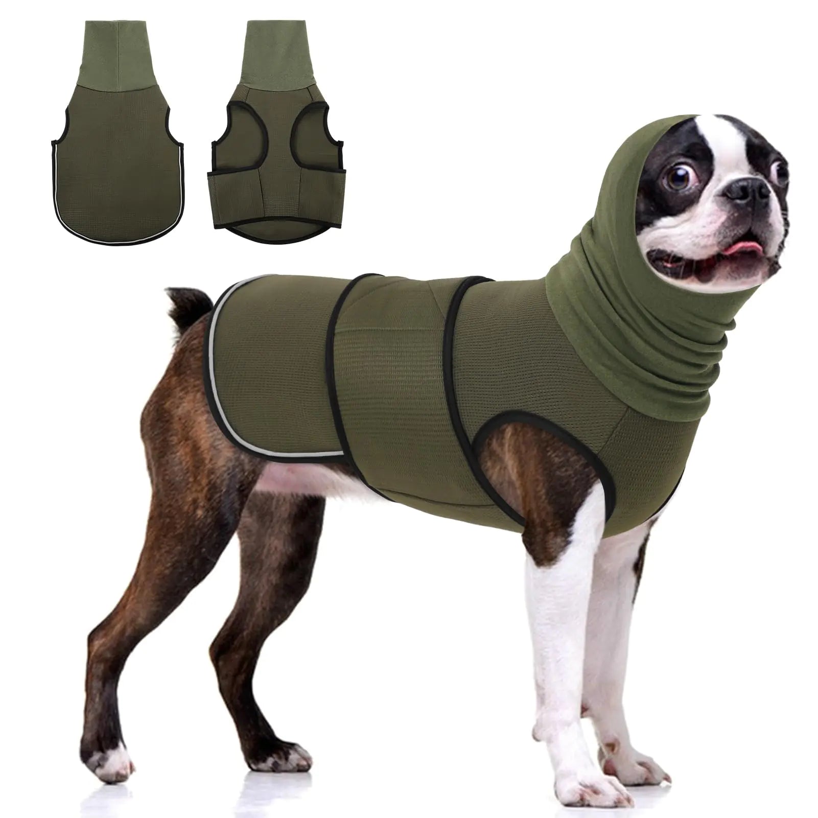 AE Pet Care Calming Anxiety Hoodie for dogs — ear wrap and body protection against fireworks and thunder